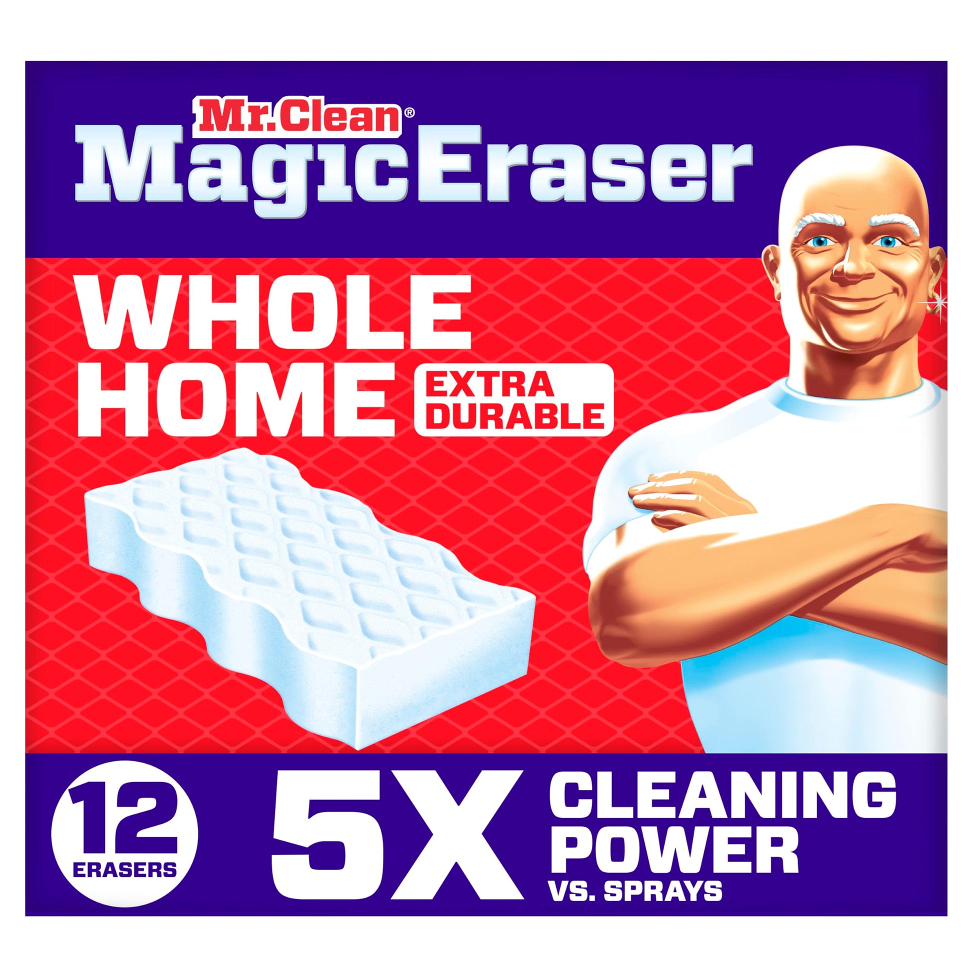 Buy now Mr. Clean Magic Eraser Sponge, All Purpose Cleaner, Cleaning Scrubber, Wall Cleaner, Sneaker Cleaner, Kitchen, Bathroom, Shower Cleaning Supplies, Melamine Sponge, Cleaning Pads, Extra Durable, 10ct at indiglob india