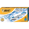 BIC Clic Stic Blue Retractable Ballpoint Pens, Medium Point (1.0mm), 12-Count Pack, Round Barrel Design for Comfortable Writing - Blue