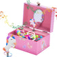 Jewelkeeper Musical Jewelry Box for Girls with Spinning Unicorn, Glitter Rainbow and Stars Design Music Box for Necklace, Earrings, and Accessories, Plays The Beautiful Dreamer Tune