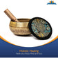 Buy now Tibetan Singing Bowl Set 4.2 inch with Holy Buddhist Mantra and Sacred Third Eye Symbol from Nepal~ Antique design suitable for Yoga, Meditation, Sound Healing & Chakra Balancing~ (4.2 Third EYE) at indiglob india