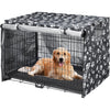 Dog Crate Cover 36 inch - Double Door, Dog Kennel Indoor, Waterproof Dog Kennel Cover with Air Vent Window, for Indoor/Outdoor Most Wire Dog Crate(Black) - Grey