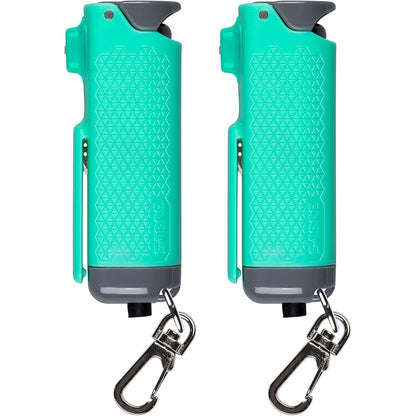 SABRE Safe Escape 3-In-1 Pepper Gel With Seat Belt Cutter & Window Breaker, Maximum Strength Pepper Spray, Snap Clip Keychain for Easy Carry & Fast Access, 0.54 fl oz, Easy to Use Fast Flip Top Safety