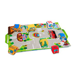 Buy now Melissa & Doug Take-Along Town Play Mat (19.25 x 14.25 inches) with 9 Soft Vehicles at indiglob india