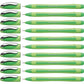 Schneider Xpress Premium Fineliner, 0.8 mm Porous Point, Light Green Barrel, Blue Ink, Box of 10 Pens (190003)