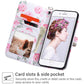 ULAK Compatible with iPhone 8 Plus/7 Plus Wallet Case for Women Girls, Premium PU Leather Flip Cover with Card Holders, Kickstand Feature Protective Purse Case 5.5 Inch,Floral