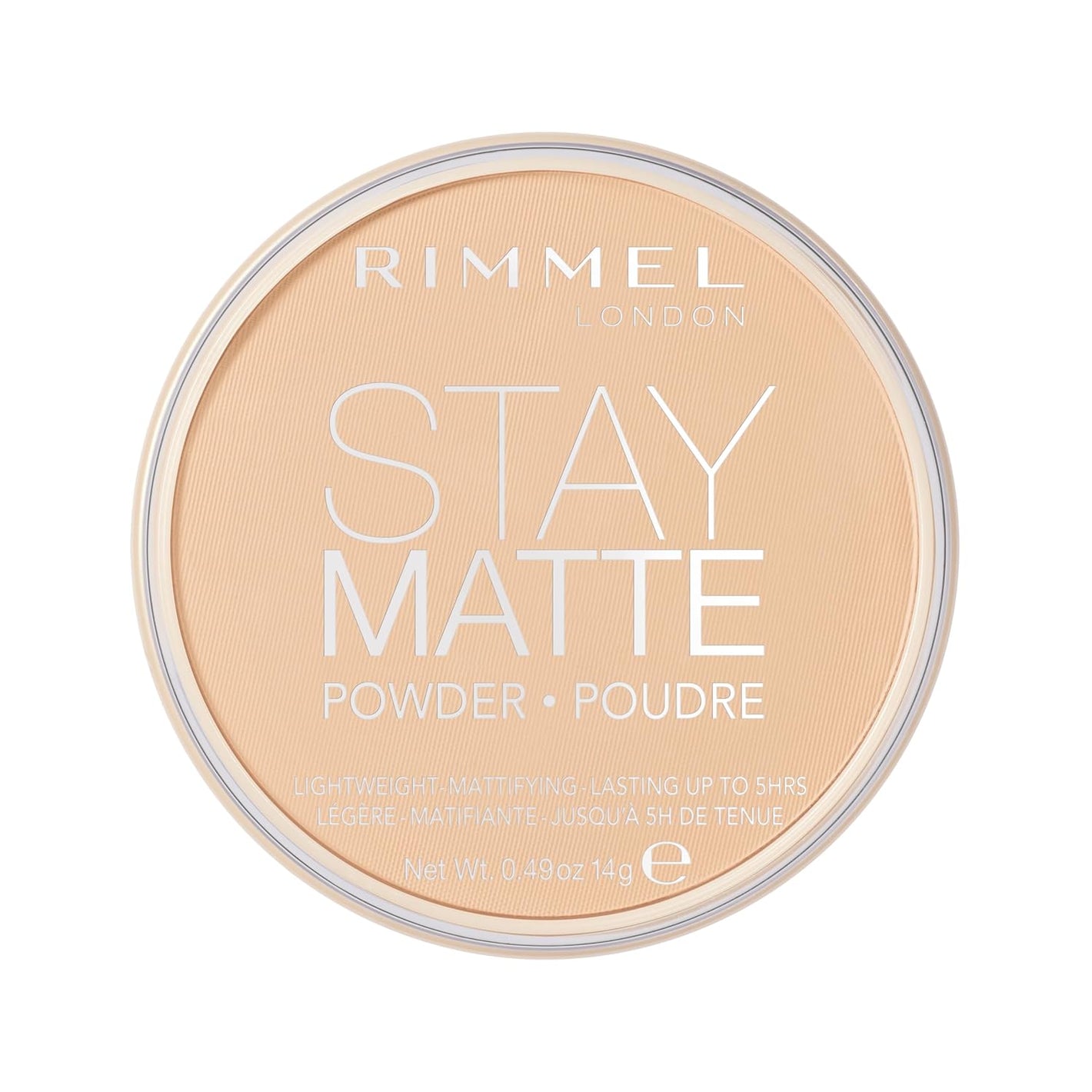 Rimmel London Stay Matte - 011 Creamy Natural - Pressed Powder, Lightweight, High Coverage, Shine Control, 0.49oz