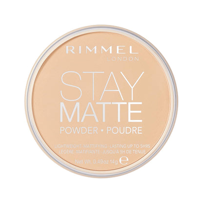 Rimmel London Stay Matte - 011 Creamy Natural - Pressed Powder, Lightweight, High Coverage, Shine Control, 0.49oz