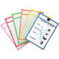 Clipco Dry Erase Pocket Sleeves Assorted Colors (6-Pack)
