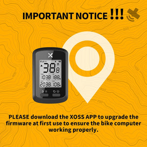 XOSS G+ GPS Wireless Bike Computer, Cycling Speedometer and Odometer Bluetooth Ant+ Sensor Support with Black Cover, IPX7 Waterproof 3 Satellites Positioning for All Cycling Bikes