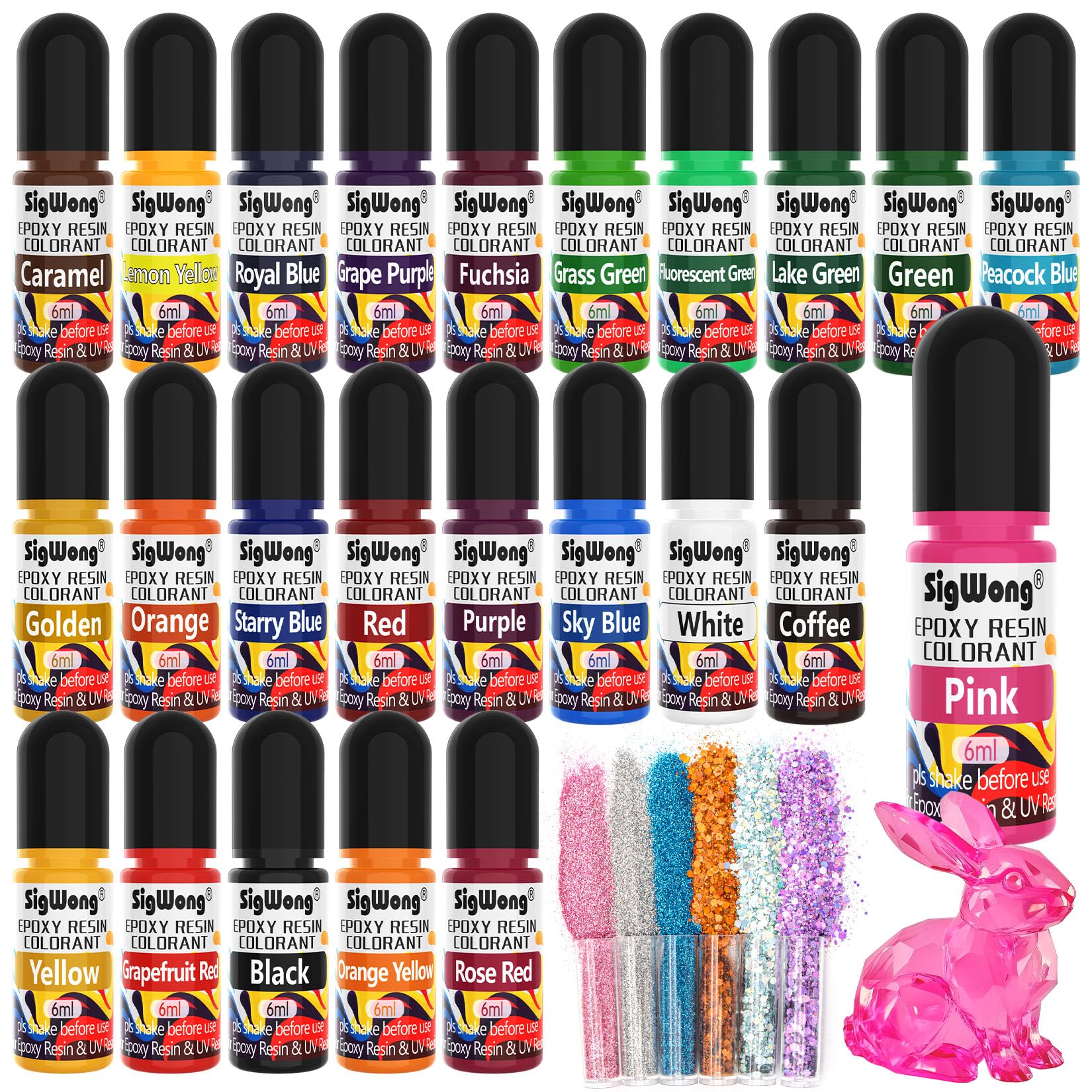 Buy now Epoxy Resin Pigment - 16 Colors Translucent Resin Colorant, Highly Concentrated Resin Dye for DIY Jewelry Making, AB Resin Coloring - 10ml at indiglob india
