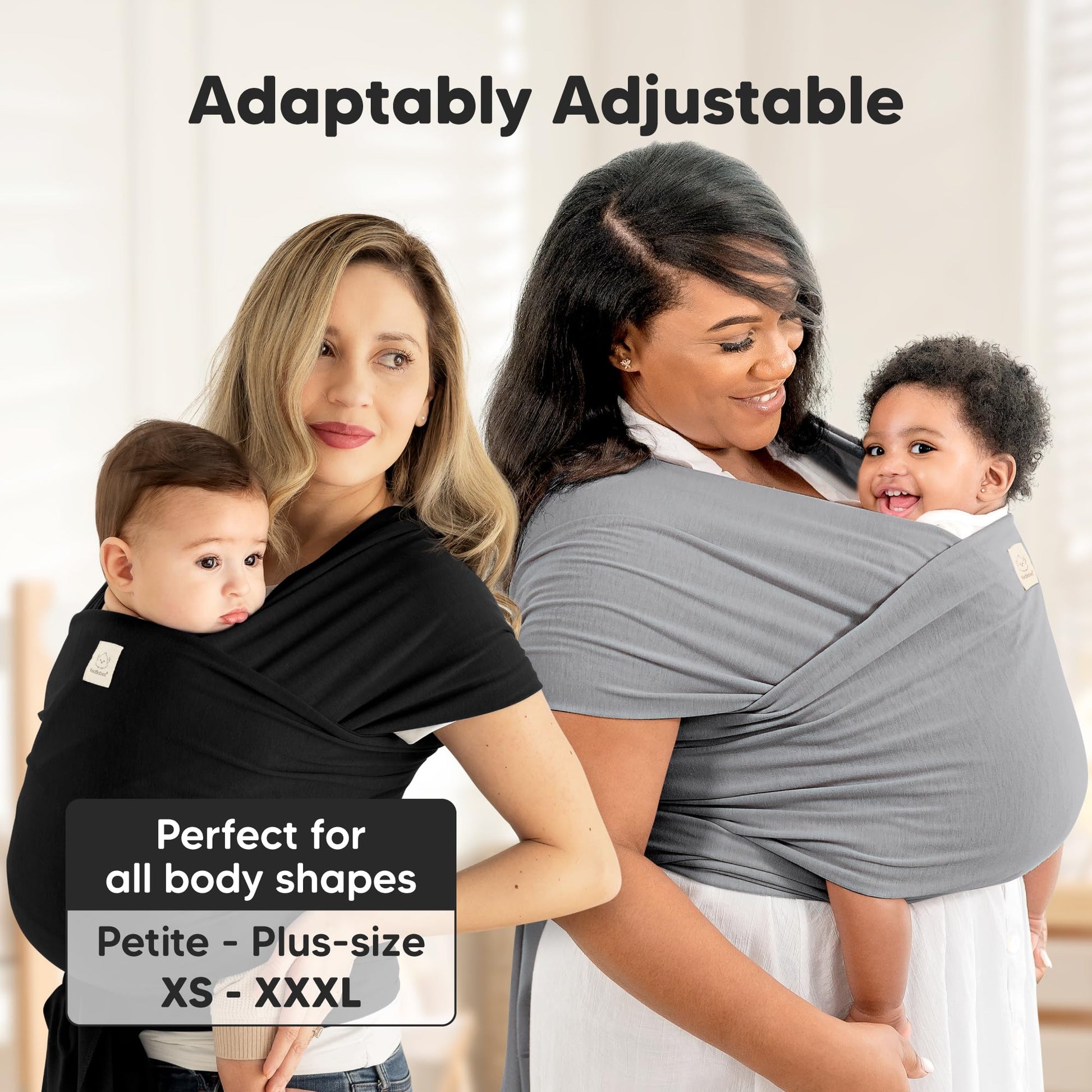 Buy now KeaBabies Baby Wrap Carrier - All in 1 Original Baby Carrier Newborn to Toddler Sling, Easy to Wear, Hands Free Bonding, Lightweight, Breathable Infant Wraps (Classic Gray) at indiglob india