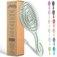 Buy now Ninabella Detangle Hair Brush for Women & Men - Does not Pull - Straightening Brushes for Straight & Curly Hair - Unique Spiral Detangling Hairbrush - Green at indiglob india