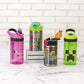 Zak Designs Minecraft Kids Water Bottle with Straw and Built in Carrying Loop Set, Made of Plastic, Leak-Proof Water Bottle Designs (Creeper/Pig, 16 oz, 2pc Set)