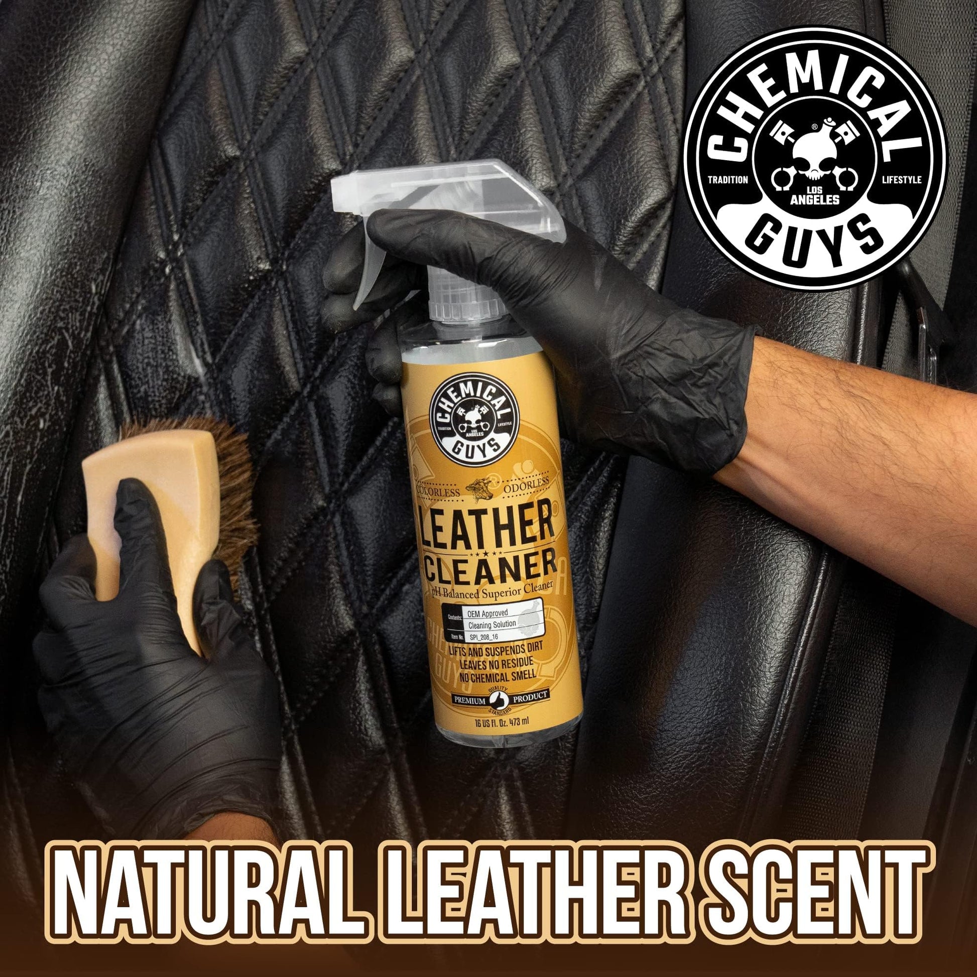 Buy now Chemical Guys Leather Cleaner and Conditioner Kit - 2 Bottles (4 oz Each), Car Cleaner and Conditioner, Safely Cleans & Conditions Leather Car Interiors, Furniture, Shoes, Boots, Bags, Apparel & More at indiglob india