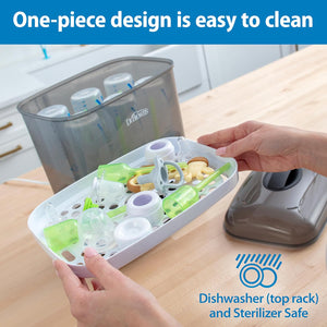 Dr. Brown's HappyPaci 100% Silicone Pacifier 0-6m, BPA Free, White Blue Light Blue 3-Pack