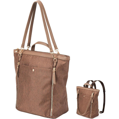 SHANGRI-LA Canvas Tote Handbag Casual Purse Shoulder Bag for Women Convertible Backpack