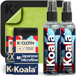 Buy now Koala Eyeglass Lens Cleaner Spray Kit | (2x) Glasses Cleaner Bottle + (2x) Microfiber Cloth | Alcohol Free Eyeglasses, Screen, and Camera Cleaning Kit | Made in USA (4 Piece Set) Black Green 4 Piece Set at indiglob india