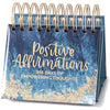bloom daily planners Undated Perpetual Desk Easel/Inspirational Standing Flip Calendar - (5.25" x 5.5") (The Best is Yet to Come) - Affirmations