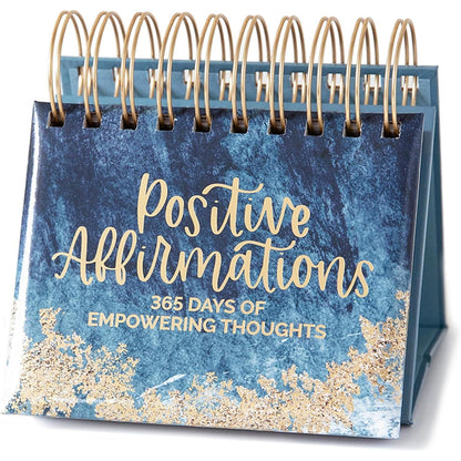 bloom daily planners Undated Perpetual Desk Easel/Inspirational Standing Flip Calendar - (5.25" x 5.5") (The Best is Yet to Come)