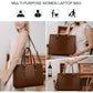 Laptop Bag for Women 15.6 Inch Laptop Tote Bag Leather Classy Computer Briefcase for Work Waterproof Handbag Professional Shoulder Bag Women Business Office Bag Large Capacity Coffee