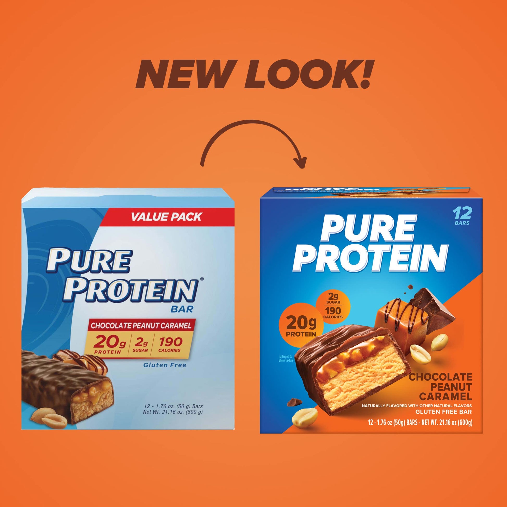 Buy now Pure Protein Chocolate Peanut Caramel Protein Bars – 20g Protein, 3g Sugar, 190 Calories (12 count) Low Sugar* High Protein Snack - Gluten Free - Perfect for a Healthy Snack at indiglob india