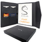 Buy now STYLIO Padfolio Portfolio Organizer Binder | Interview Resume Folder, Legal Document, Business Card Holder |w/Letter-Sized Notepad | Handsome Piano Noir Faux Leather Folio Matte Finish, Accent Stitch at indiglob india