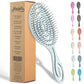 Buy now Ninabella Detangle Hair Brush for Women & Men - Does not Pull - Straightening Brushes for Straight & Curly Hair - Unique Spiral Detangling Hairbrush - Green Regular light blue at indiglob india