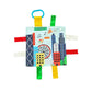 Baby Jack & Co 8x8” Learning Lovey Chicago Illinois Tag Toys for Babies - Baby Crinkle Toys - Soft & Safe - Learn USA Cities and Shapes - Ideal Baby Toy & Gift BPA Free w/Stroller Clip