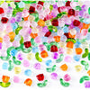 PAGOW 160PCS Tulip Flower Beads Glass Translucent Bracelet Beads Colorful Handcrafted Crystal Loose Glass Beads for Spring Summer Valentines Wedding DIY Jewelry Making Gifts - Tulip-160pcs Bright Colors