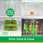 Buy now Glass Baby Food Storage Containers (4 Pk) - 2oz Jars in Stackable Storage Tray w Tight Interlocking Base- Dry-Erase Marker Labeling- Microwave Freezer Dishwasher Safe- Babyfood Breast Milk, Gift at indiglob india