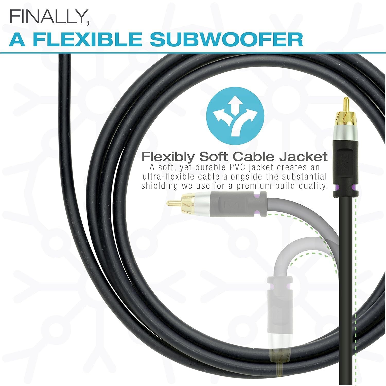 Buy now Mediabridge ULTRA Series Subwoofer Cable (15 Feet) - Dual Shielded with Gold Plated RCA to RCA Connectors - Black at indiglob india