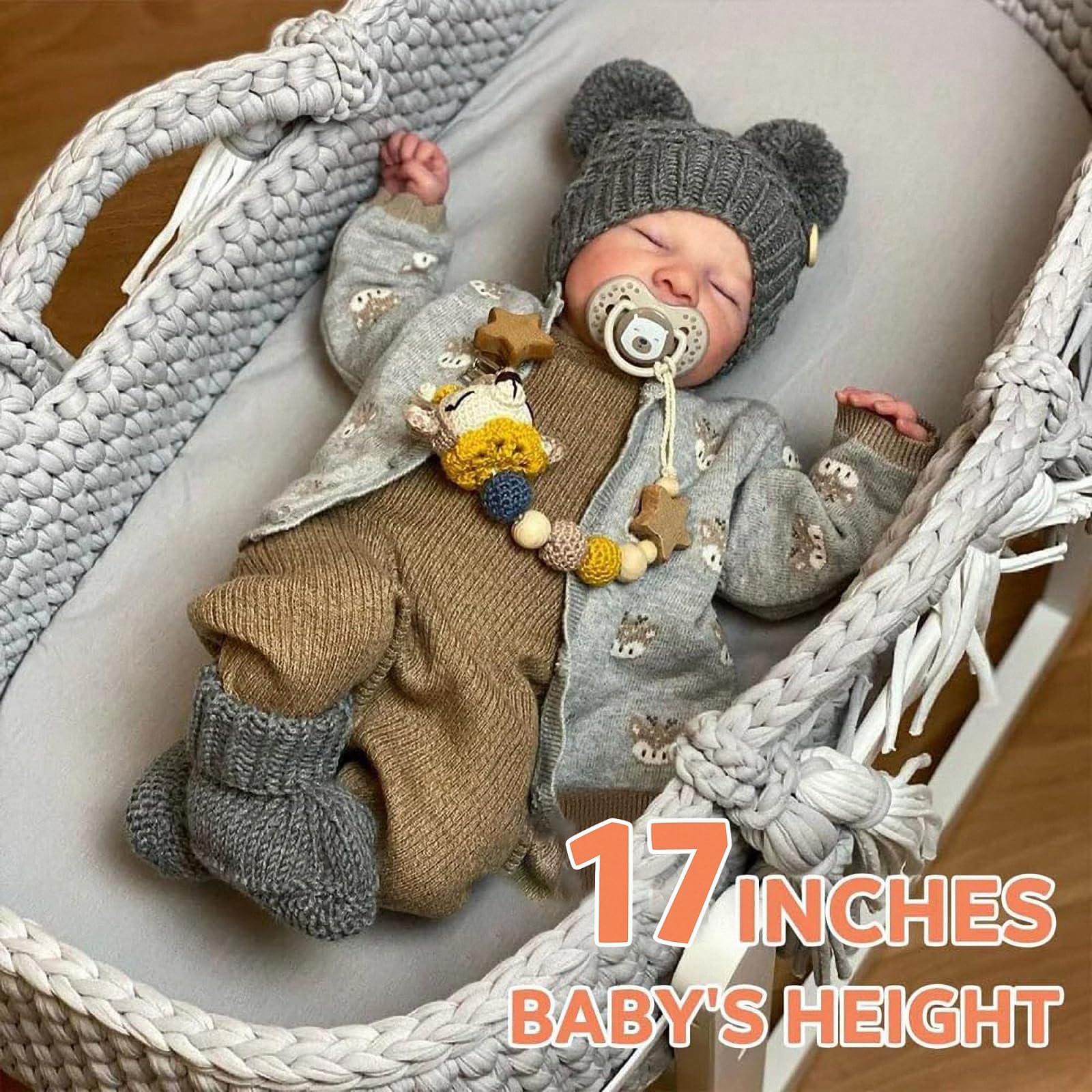 Buy now ADFO Lifelike Reborn Baby Dolls Silicone Full Body Boy - 17-Inch Soft Body Realistic-Newborn Full Body Vinyl Real Life Baby Dolls with Toy Accessories for Kids Age 3 4 5 6 7 + at indiglob india