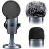 ChromLives Windscreen Microphone Wind Muff, Foam Wind Screen Wind Cover Compatible with Zoom H5 H6 Portable Handy Recorder Furry & Foam 2Pack - Yeti Nano Cover