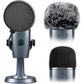 ChromLives Windscreen Microphone Wind Muff, Foam Wind Screen Wind Cover Compatible with Zoom H5 H6 Portable Handy Recorder Furry & Foam 2Pack