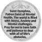 Buy now St St. Saint Dymphna Pocket Token Coin 1.2 with Prayer Catholic Patron Stress Anxiety Mental Health by Gifts Catholic, Inc. at indiglob india