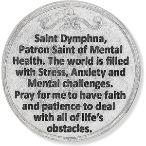 Buy now St St. Saint Dymphna Pocket Token Coin 1.2 with Prayer Catholic Patron Stress Anxiety Mental Health by Gifts Catholic, Inc. at indiglob india