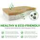 Biodegradable Natural Kitchen Sponge - Compostable Cellulose and Coconut Walnut Scrubber Sponge (12 Pack)