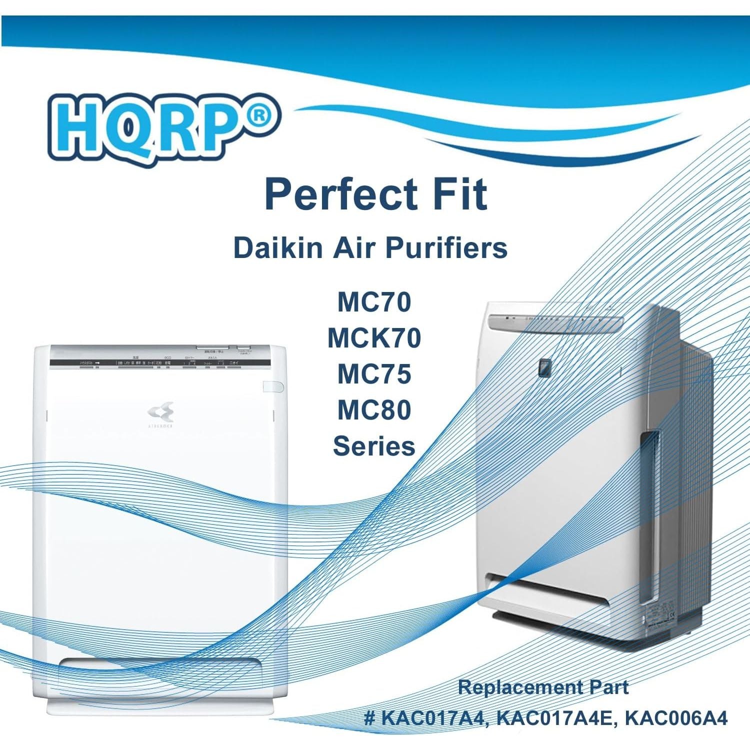 Buy now HQRP Air Filter (5 pcs) Compatible with DAIKIN MC70L MC70LVM MCK75K MCK75L MC75K MC75L MC75M MC75N MC75P MC80R MC70KMV2 MCK57LMV2 Series Air Purifiers, KAC017A4 Replacement at indiglob india