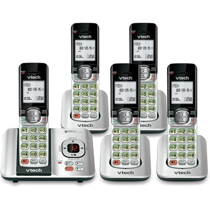 VTech CS6719-2 2-Handset Cordless Phone with Caller ID/Call Waiting, Handset Intercom & Backlit Display/Keypad, Silver