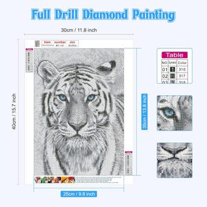 NAIMOER Tiger Diamond Art Kits for Adults,5D Diamond Art Tiger Kits DIY Full Drill Animals Diamond Art Kits for Home Wall Decoration Gifts (30X40cm)