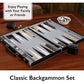 Mainstreet Classics by GLD Products Pennsylvania Ave Backgammon Board Game Set , Black/White/Wood/Gry, 16 - 20 inches