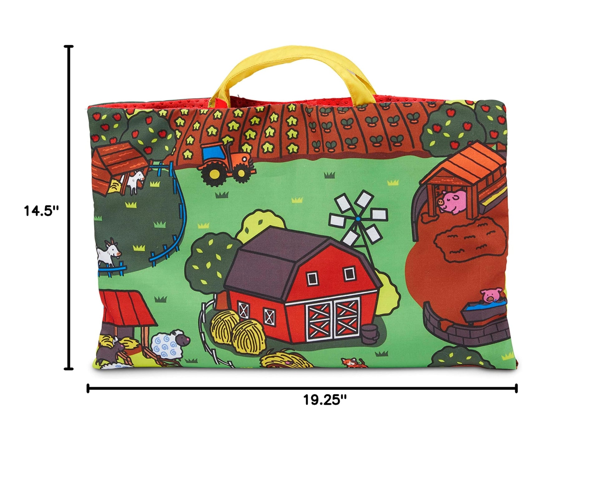 Buy now Melissa & Doug Take-Along Farm Baby and Toddler Play Mat (19.25 x 14.5 inches) With 9 Animals - Folds To Be Convenient Storage Bag for Travel at indiglob india