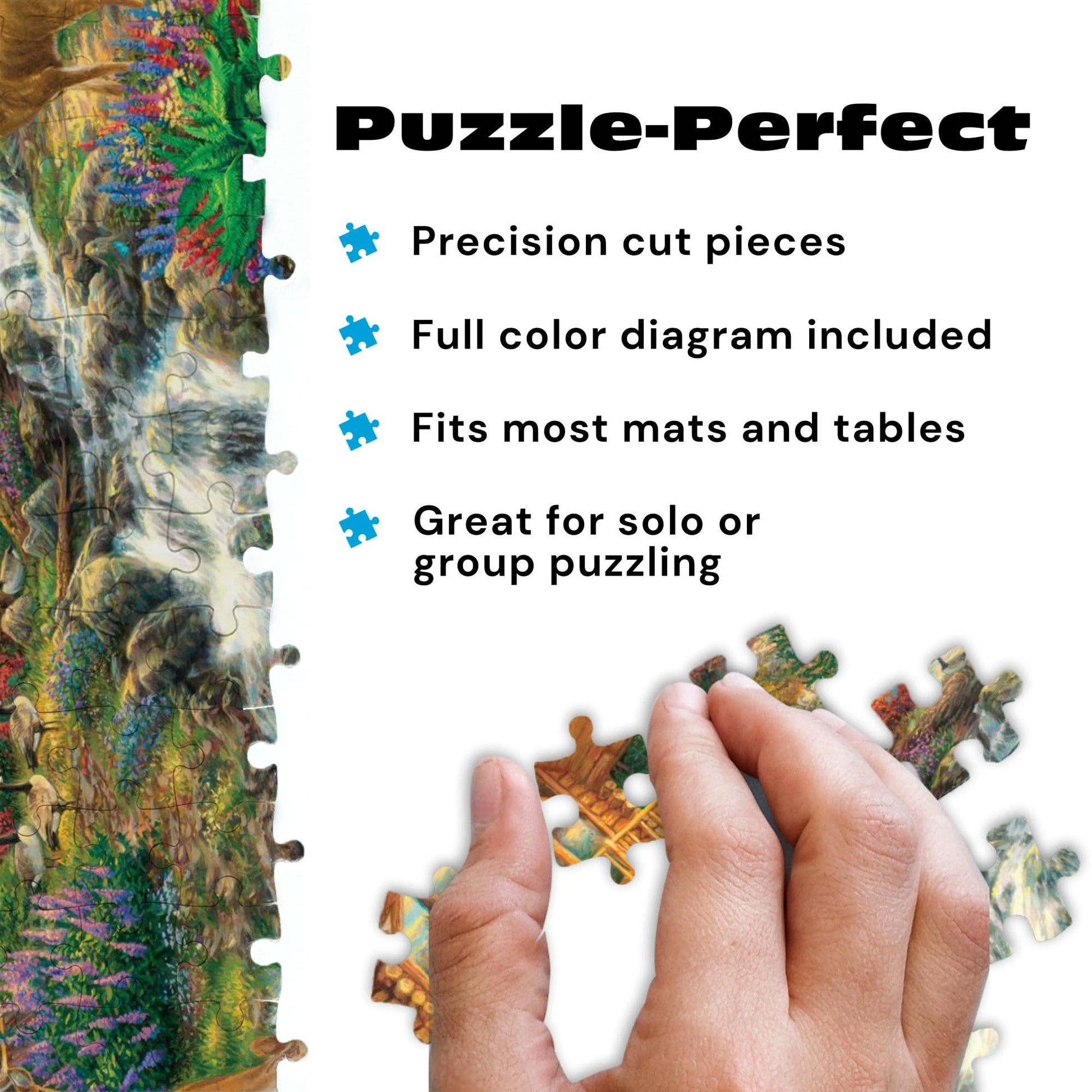 Buy now Buffalo Games - Alpine Serenity - Chuck Pinson - 1000 Piece Autumn Jigsaw Puzzle for Adults - Fall Mountain Cabin Scene - Challenging Puzzle for Game Nights - Finished Size 26.75 x 19.75 - Made in USA at indiglob india