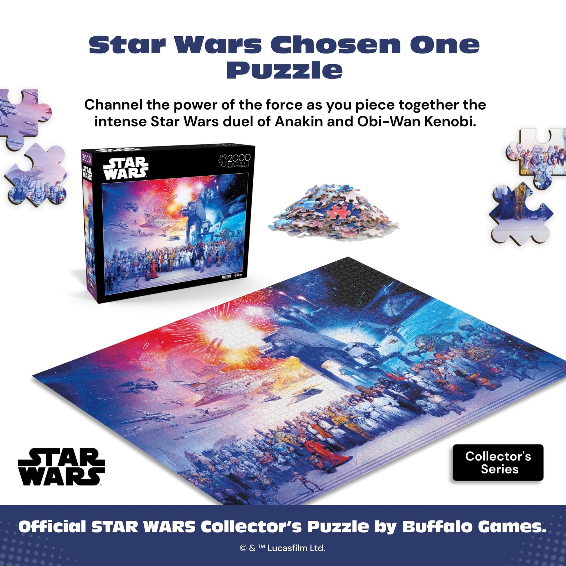 Buy now Buffalo Games - Star Warsƒ?› - You were The Chosen One - 2000 Piece Jigsaw Puzzle for Adults - Challenging Puzzle Perfect for Game Nights - Finished Size is 38.50 x 26.50 at indiglob india
