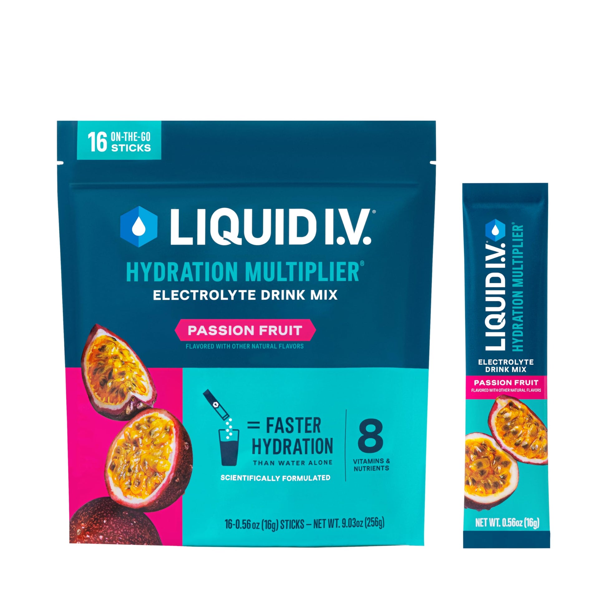 Buy now Liquid I.V.® Hydration Multiplier - Lemon Lime | Electrolyte Powder Drink Mix | 1 Pack (16 Servings) Passion Fruit at indiglob india