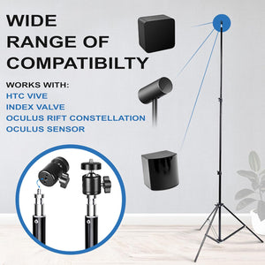 Skywin VR Tripod Stand, Base Station Mount, Compatible with Steam VR Base Station 2.0, Oculus Rift Constellation (2 Stands)