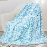 Buy now Fleece Cheetah Print Blanket Black Gray Small Kids Throw Blanket Lightweight Cozy Leopard Print Blanket Birthday Gifts for Teens Girls Boys Throw Size 50" x 60" (130 x 150 cm) Leopard Blue at indiglob india