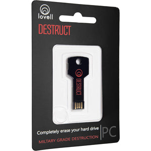 DESTRUCT USB Gadget - Military Grade Hard Drive Wiper - Permanently Erase All Data on PC and Laptops Before Selling