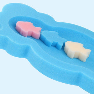 Baby Bath Cushion Infant Sponge Mat, Toddler & Newborn Bath Pad - Blue