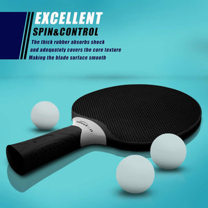 Senston Table Tennis Rackets Set, Professional Table Tennis Racket with 3 Balls, Composite Rubber Ping Pong Paddle Set